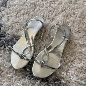 Ann Taylor Loft Silver Women's Sandals